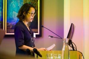 Sarah Wong OCS president delivers her report at the AGM