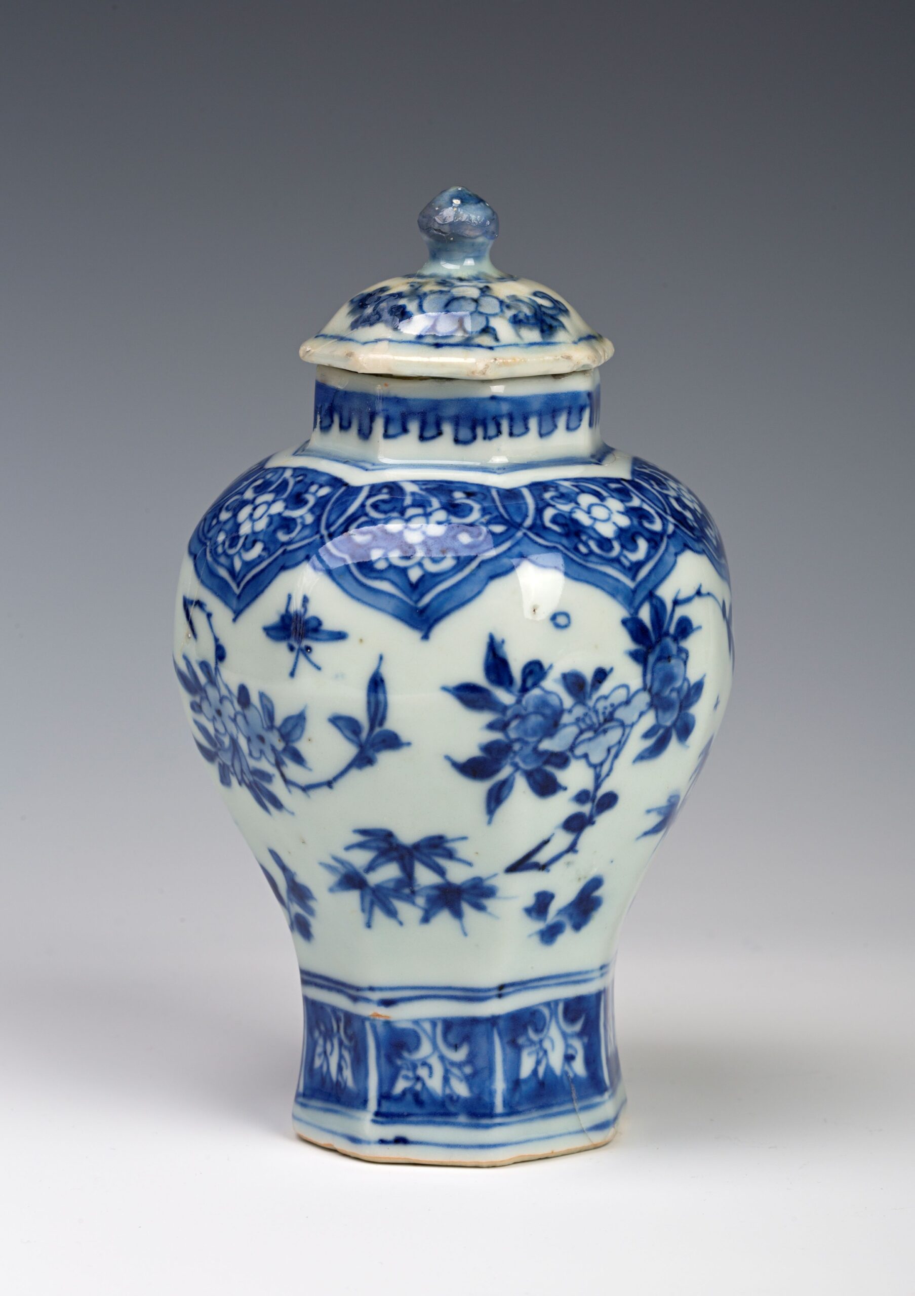 blue and white vase