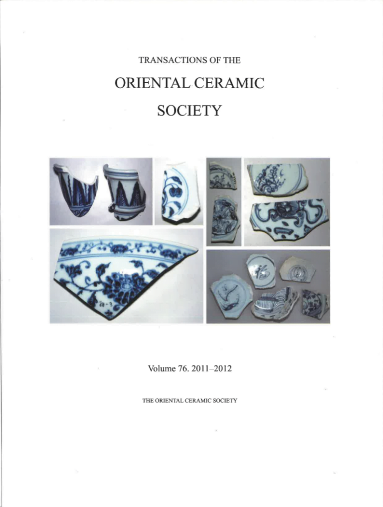 Transactions of The Oriental Ceramic Society 76 2011-2012