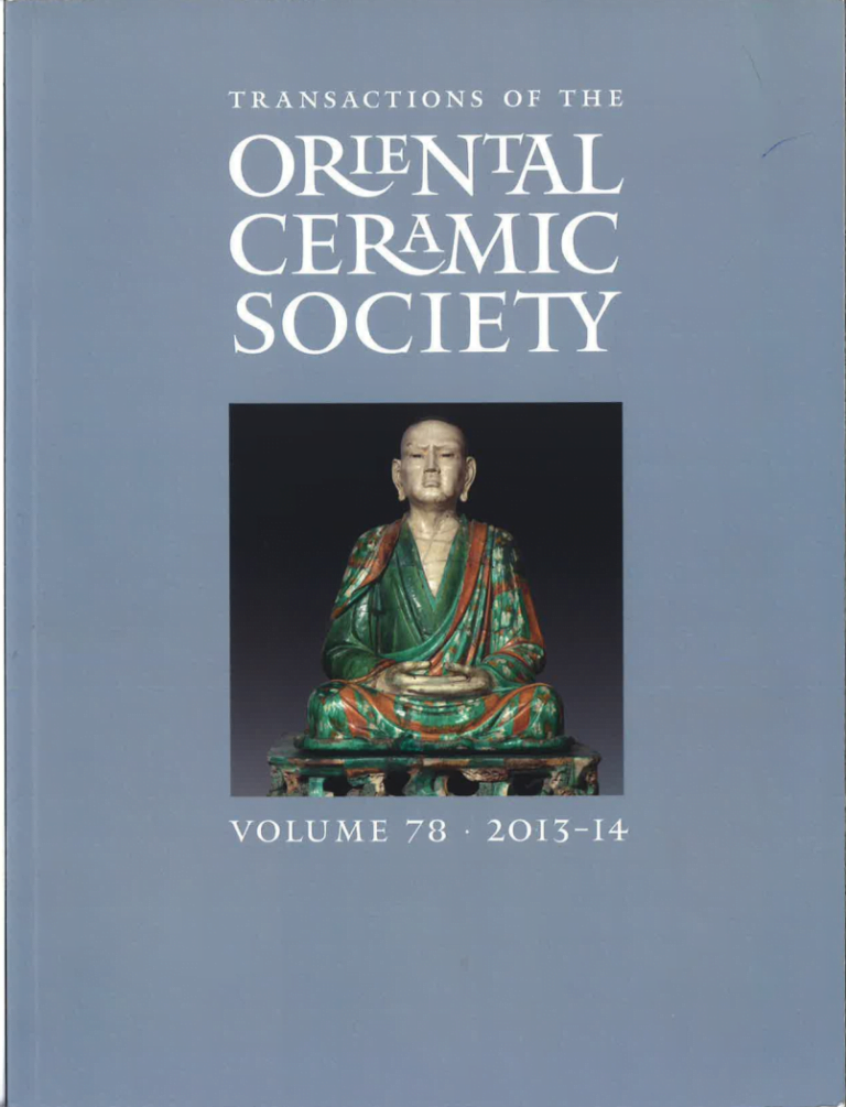 Transactions of The Oriental Ceramic Society 78 2013-14