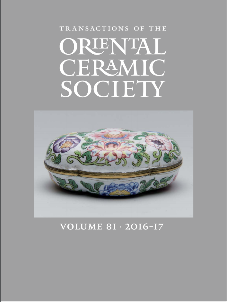 Transactions of The Oriental Ceramic Society 81 2016-17