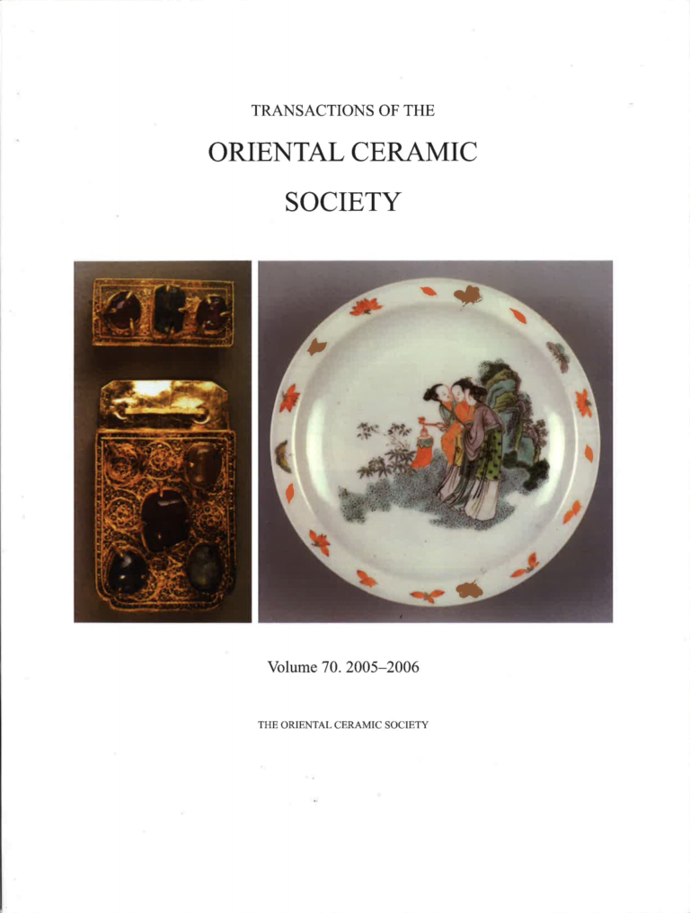 Transactions of The Oriental Ceramic Society 70 2005-2006