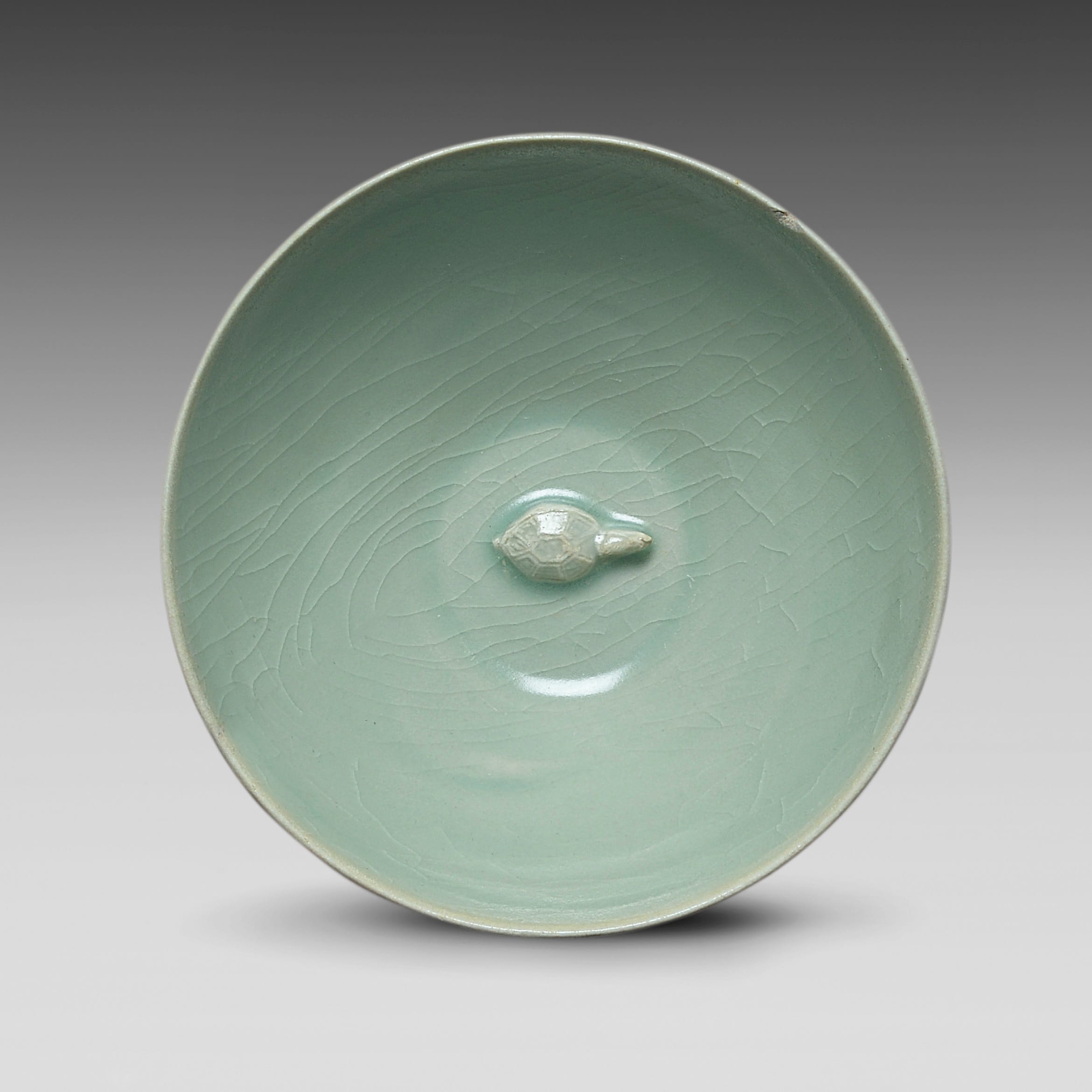 Yaozhou bowl with appliqué design of a tortoise, 10th century, Shang Shan Tang Collection