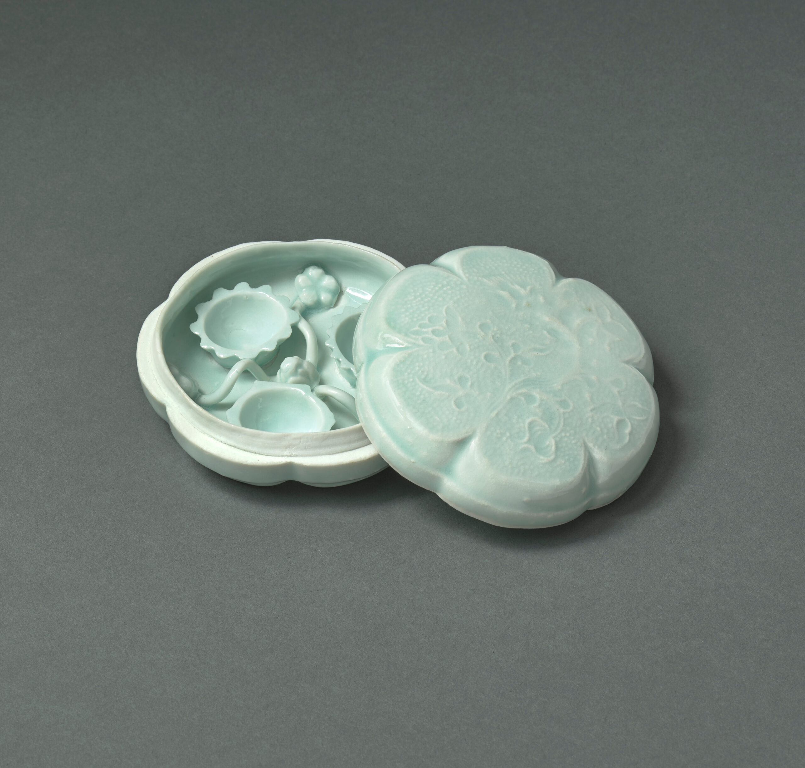 a moulded qingbai flower shaped dish