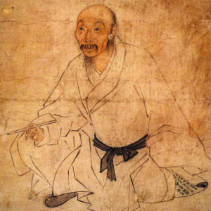 Xiang Shengmo 項聖謨 (1597-1658). Portrait at Fifty 自畫五十歲小像, 1646. Hanging scroll; ink and colours on paper; 34.3 x 28.3 cm. MFA Boston. Gift of the Wan-go H. C. Weng Collection and the Weng family, in honour of Weng Tonghe.